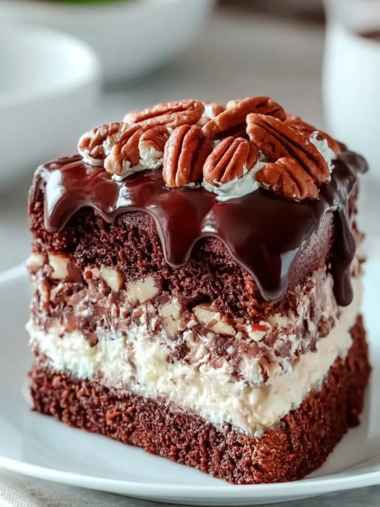 Decadent Chocolate Pecan Layer Cake First Image