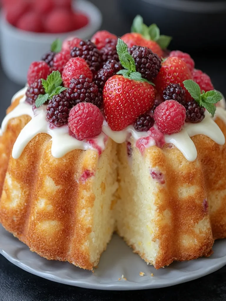 Berry Topped Bundt Cake First Image