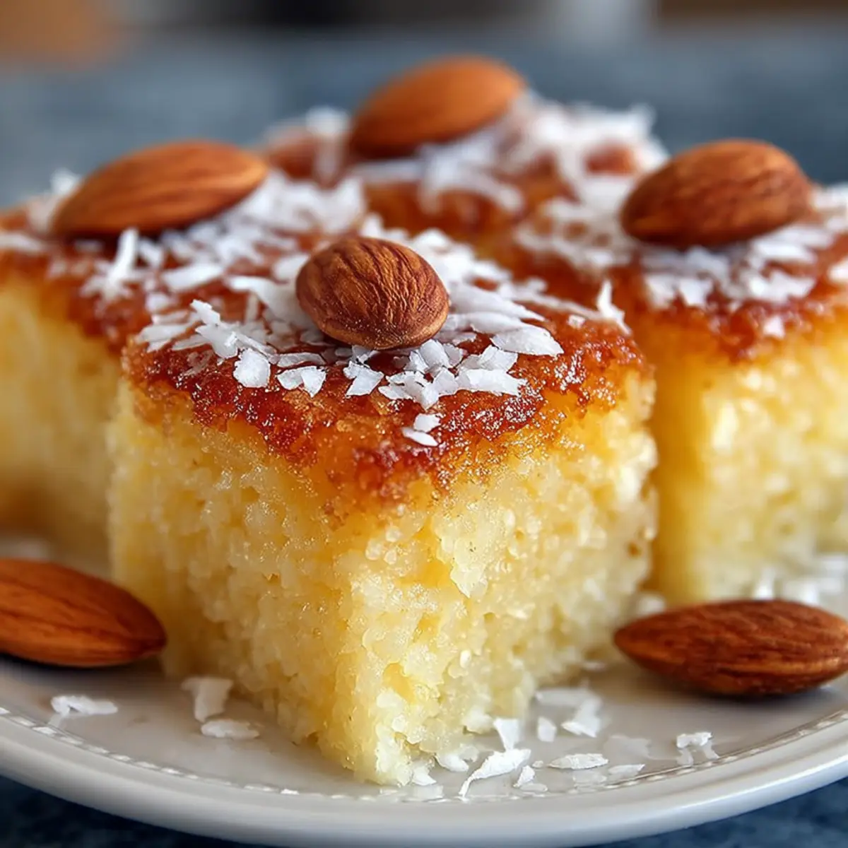 Moist Coconut Almond Cake Bars First Image