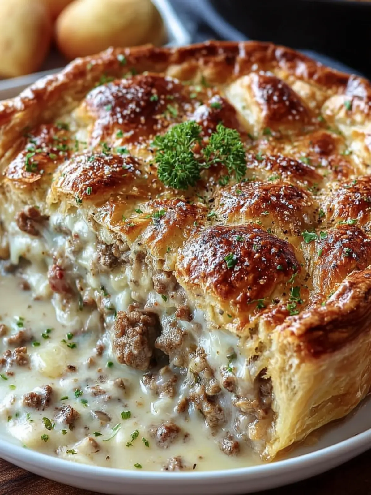 Creamy Ground Beef Pot Pie First Image