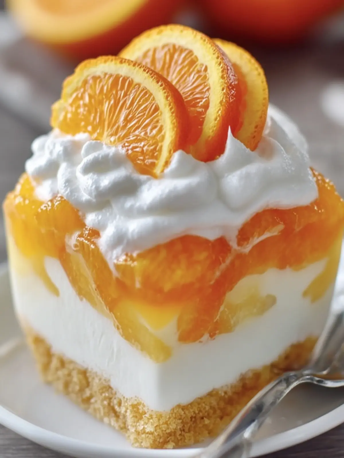 Orange Cream Layered Dessert First Image