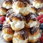 Chocolate-Dipped Cream Puff Tower First Image