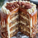 Caramel Pecan Layered Cake First Image