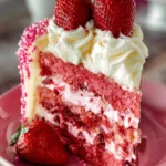 Pink Velvet Strawberry Cake First Image