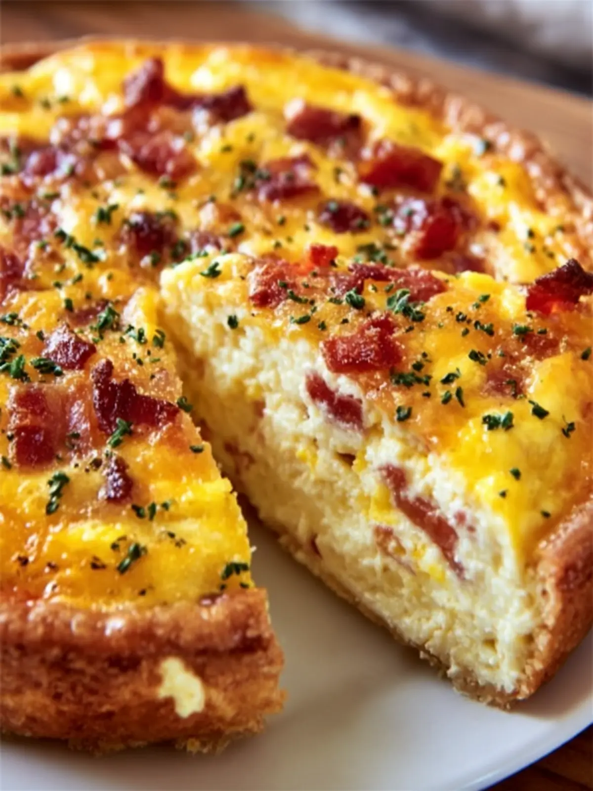 Cheesy Bacon Breakfast Quiche First Image