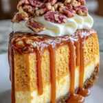 Pecan Caramel Pumpkin Cheesecake Slice First Image