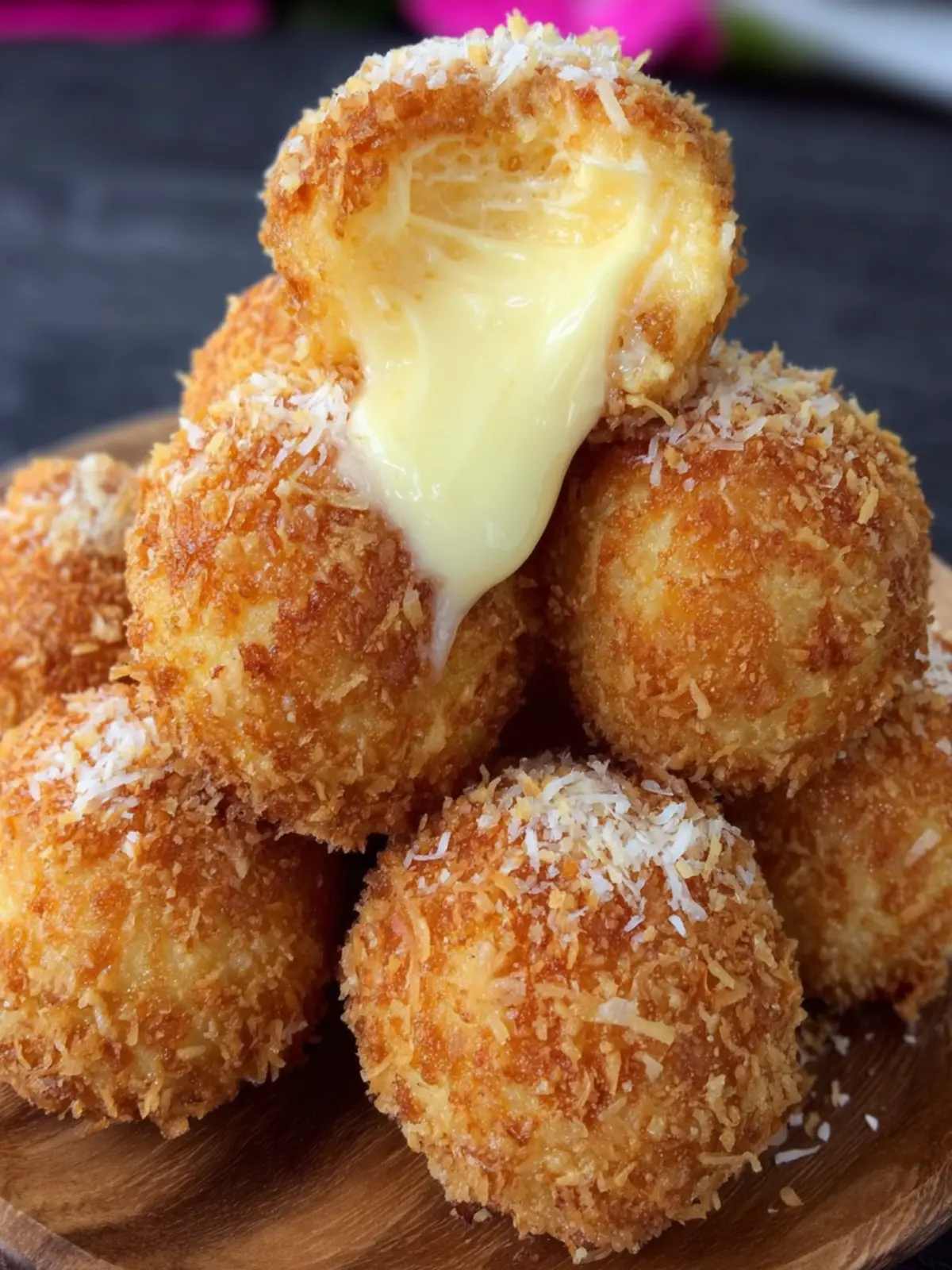 Crispy Coated Custard Balls First Image