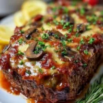 Hearty Mushroom Bacon Meatloaf First Image