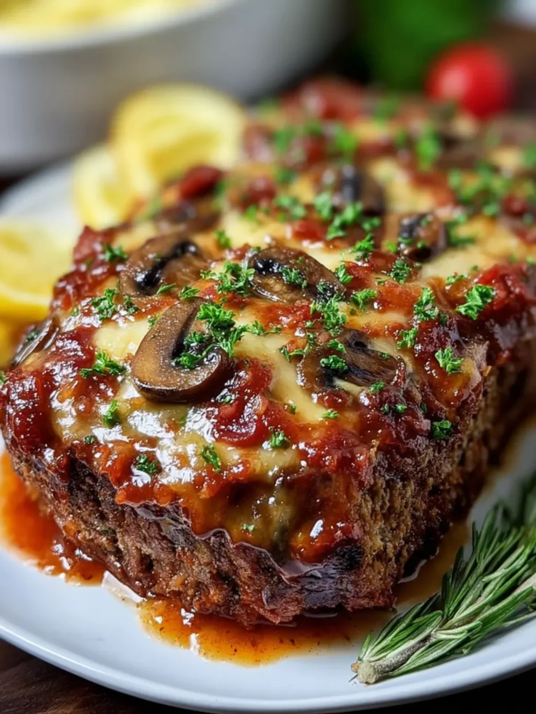 Hearty Mushroom Bacon Meatloaf First Image