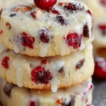 Cranberry Almond Shortbread Cookies First Image
