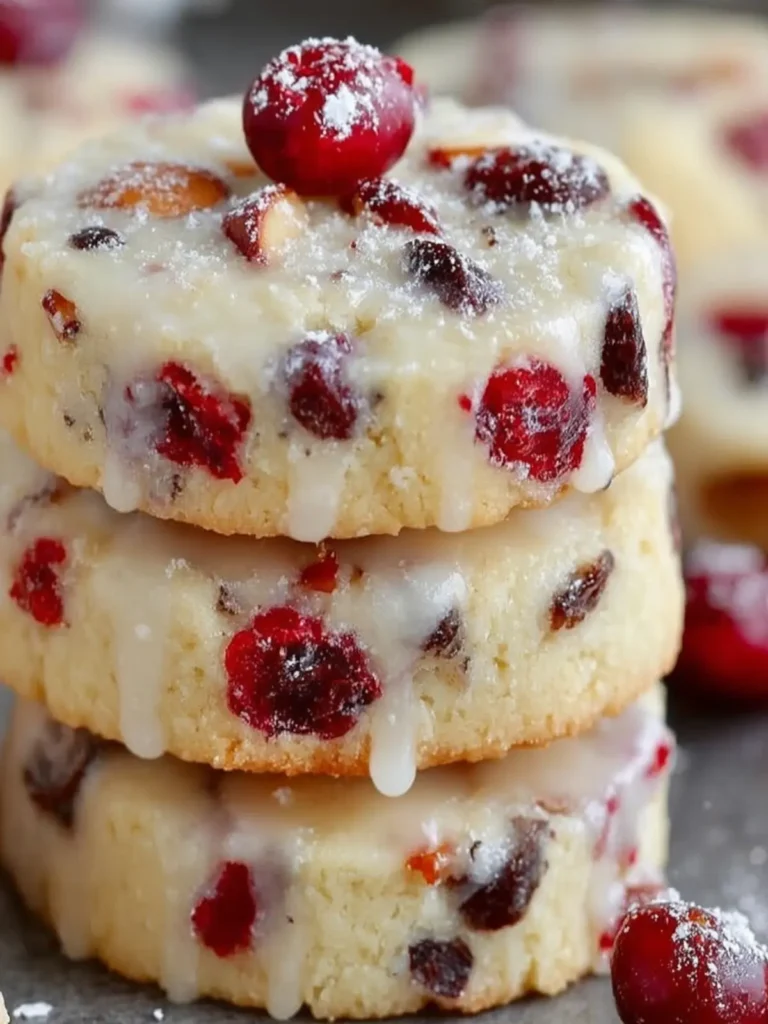 Cranberry Almond Shortbread Cookies First Image