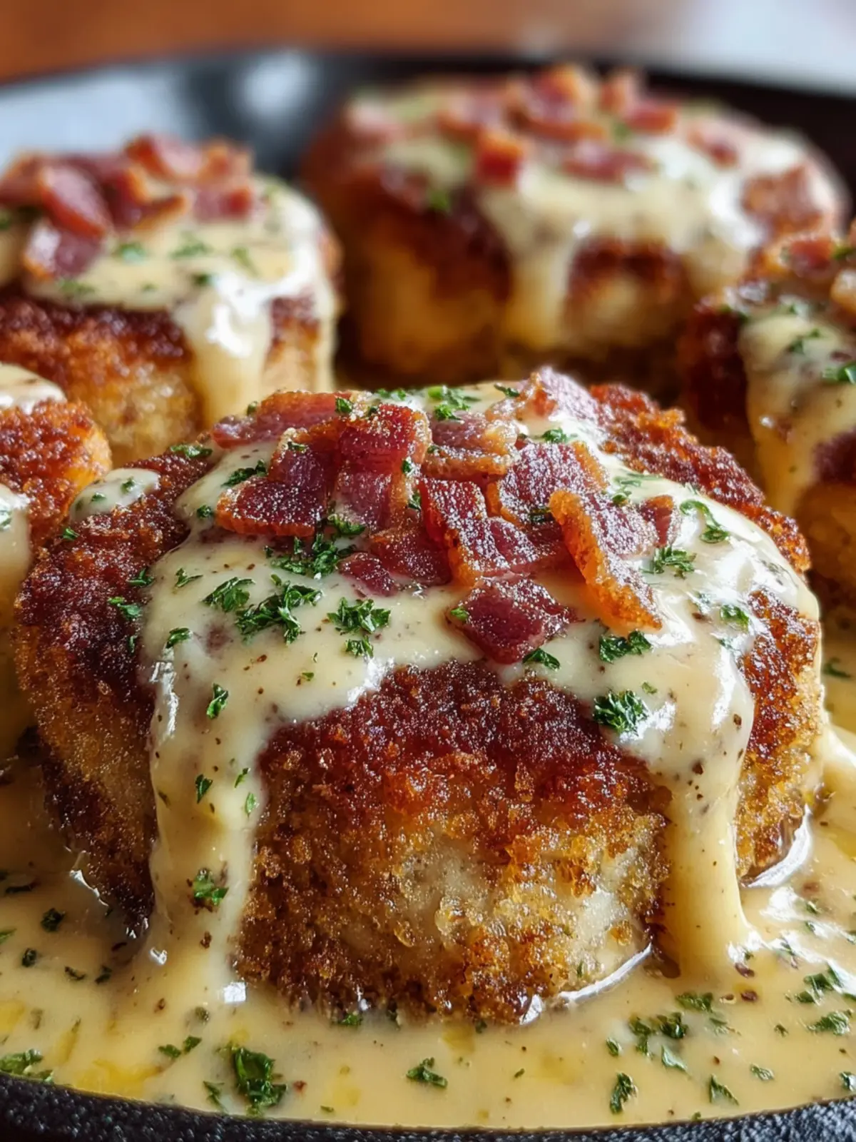 Creamy Bacon-Topped Chicken Patties First Image