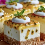 Tropical Passionfruit Cheesecake Bars First Image