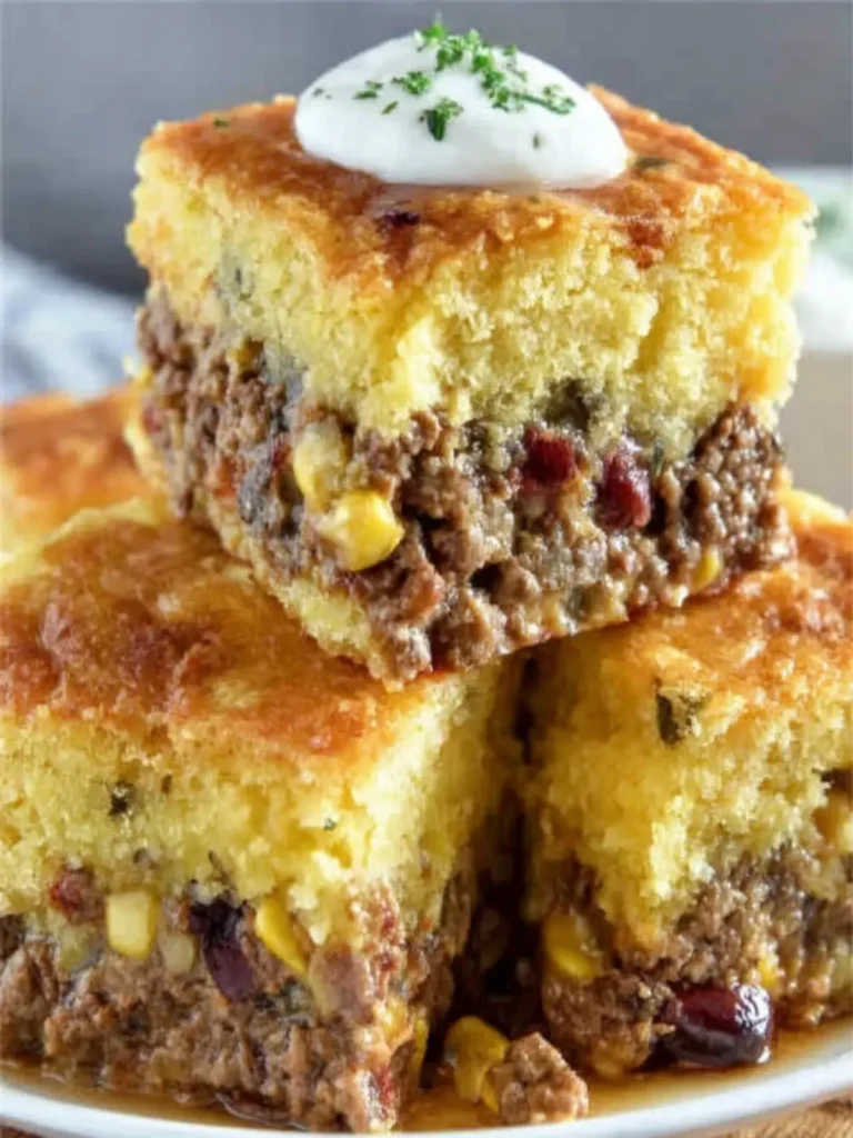 Savory Beef Cornbread Casserole First Image