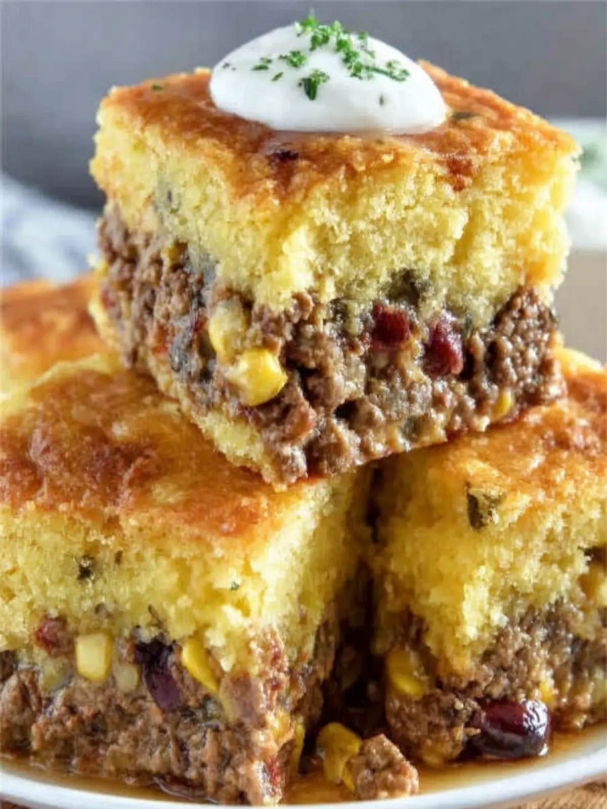 Savory Beef Cornbread Casserole First Image