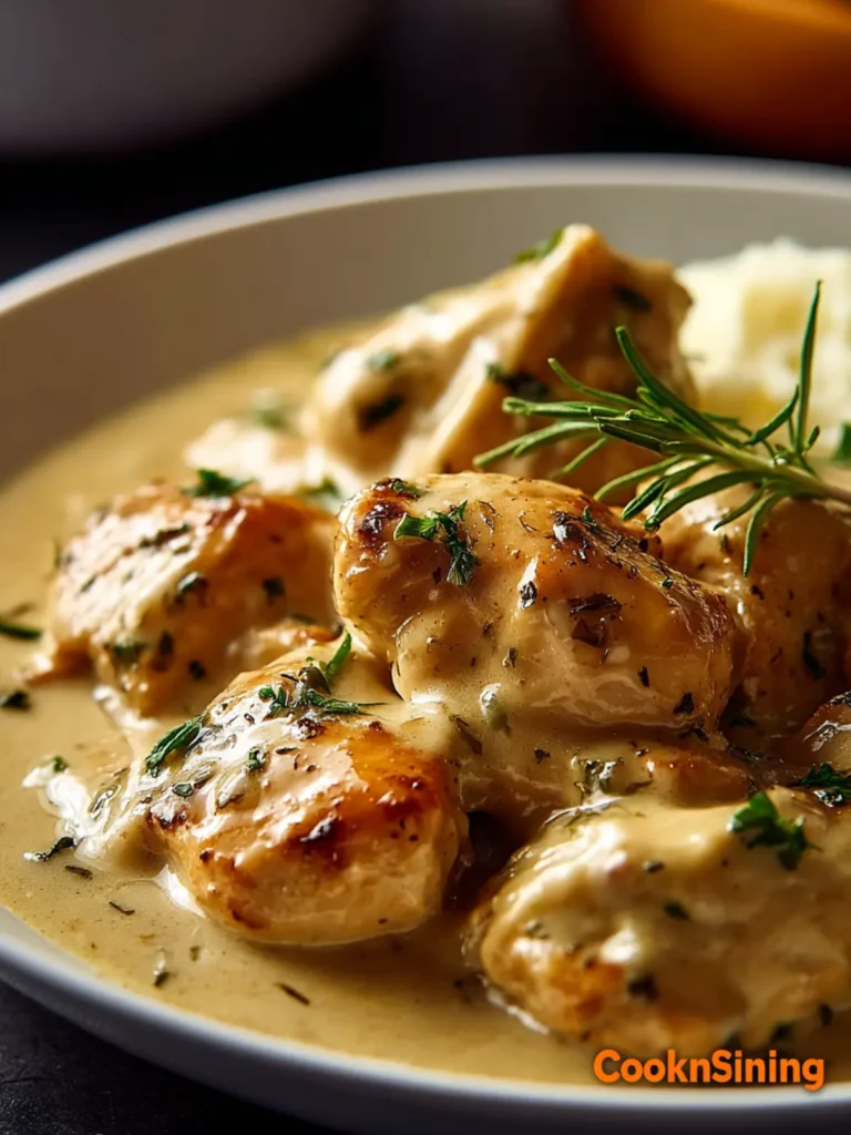 Slow Cooker Creamy Chicken & Gravy First Image