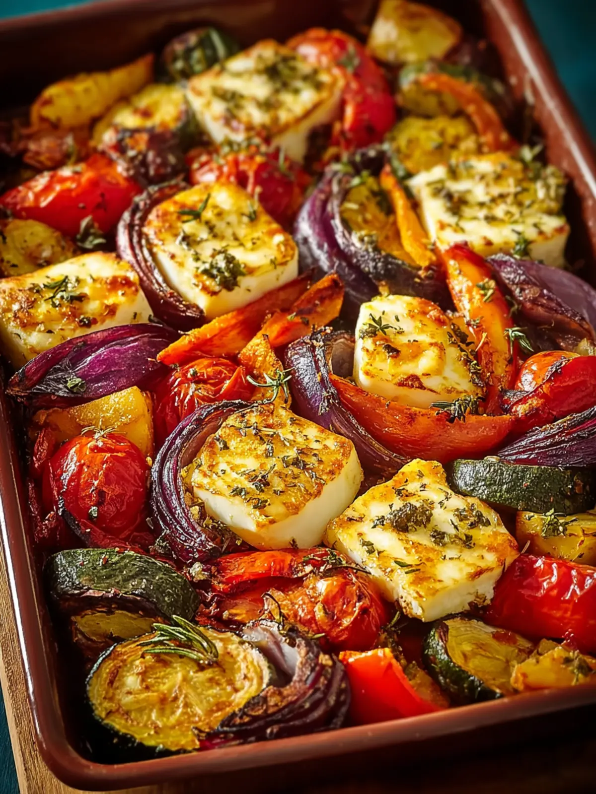 Roasted Vegetable and Halloumi Bake First Image