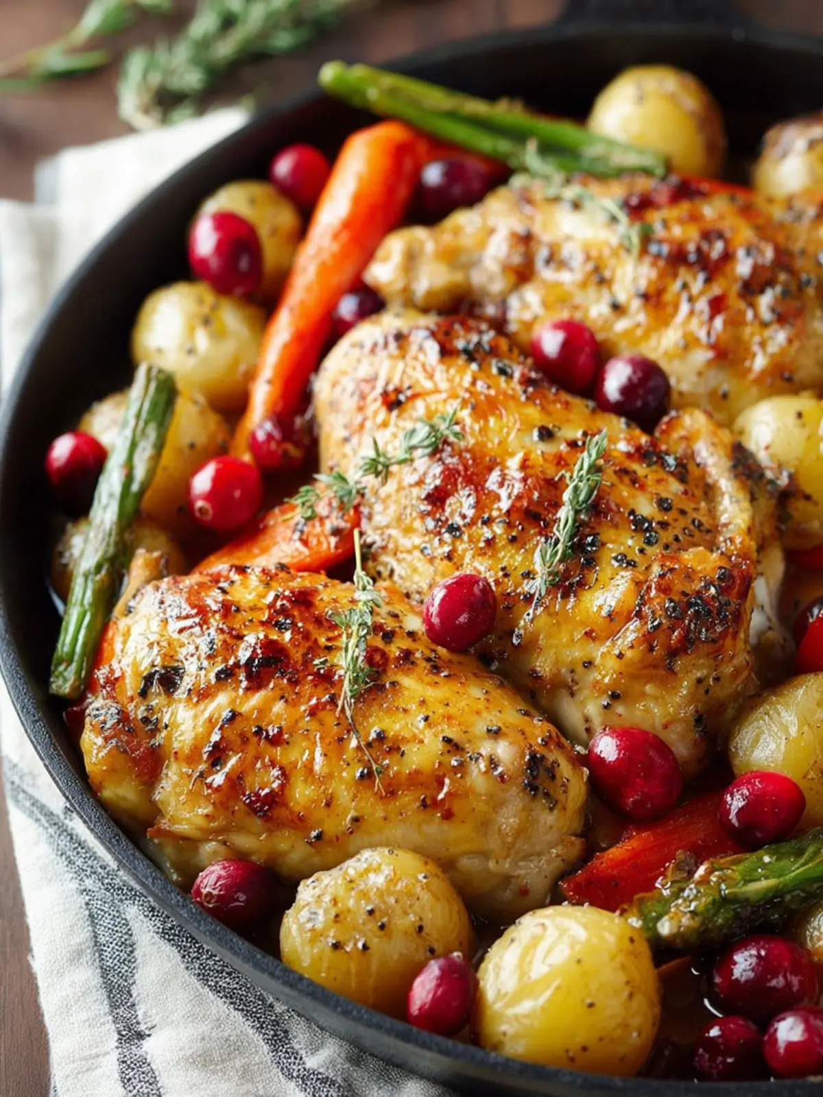 Cranberry Roasted Chicken & Veggies First Image