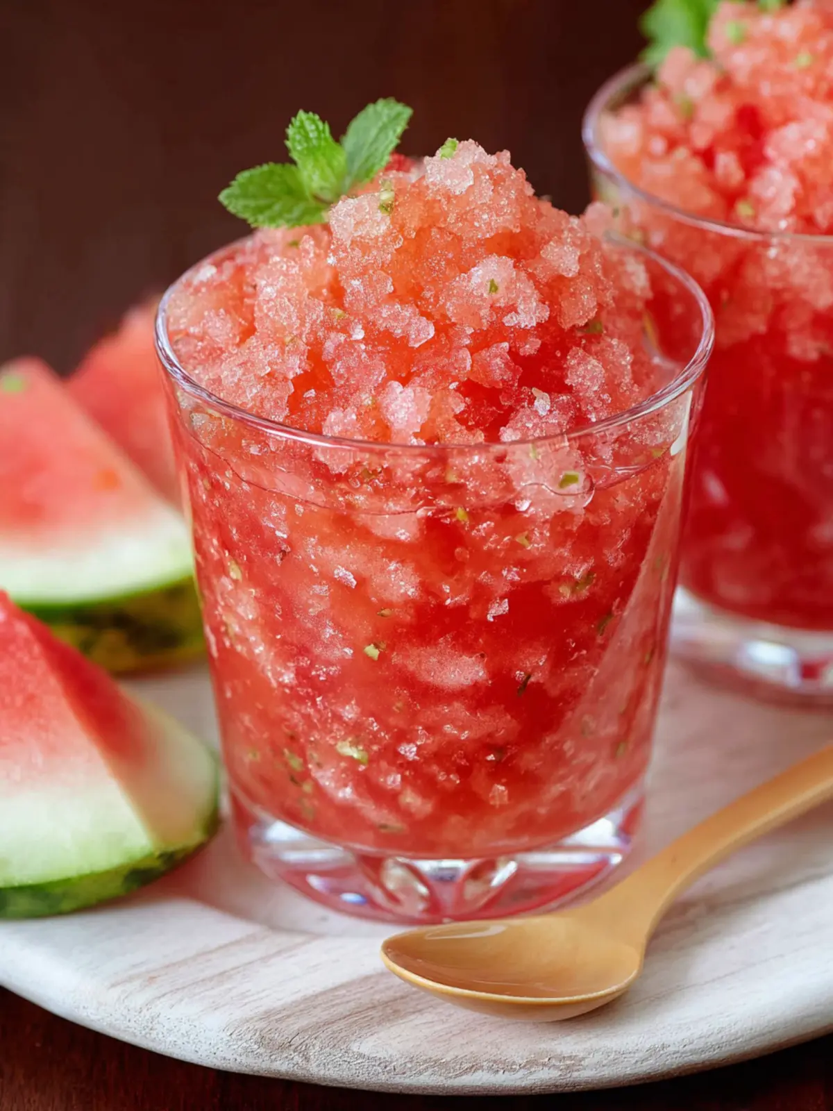 Watermelon Granita with Ginger and Lime First Image