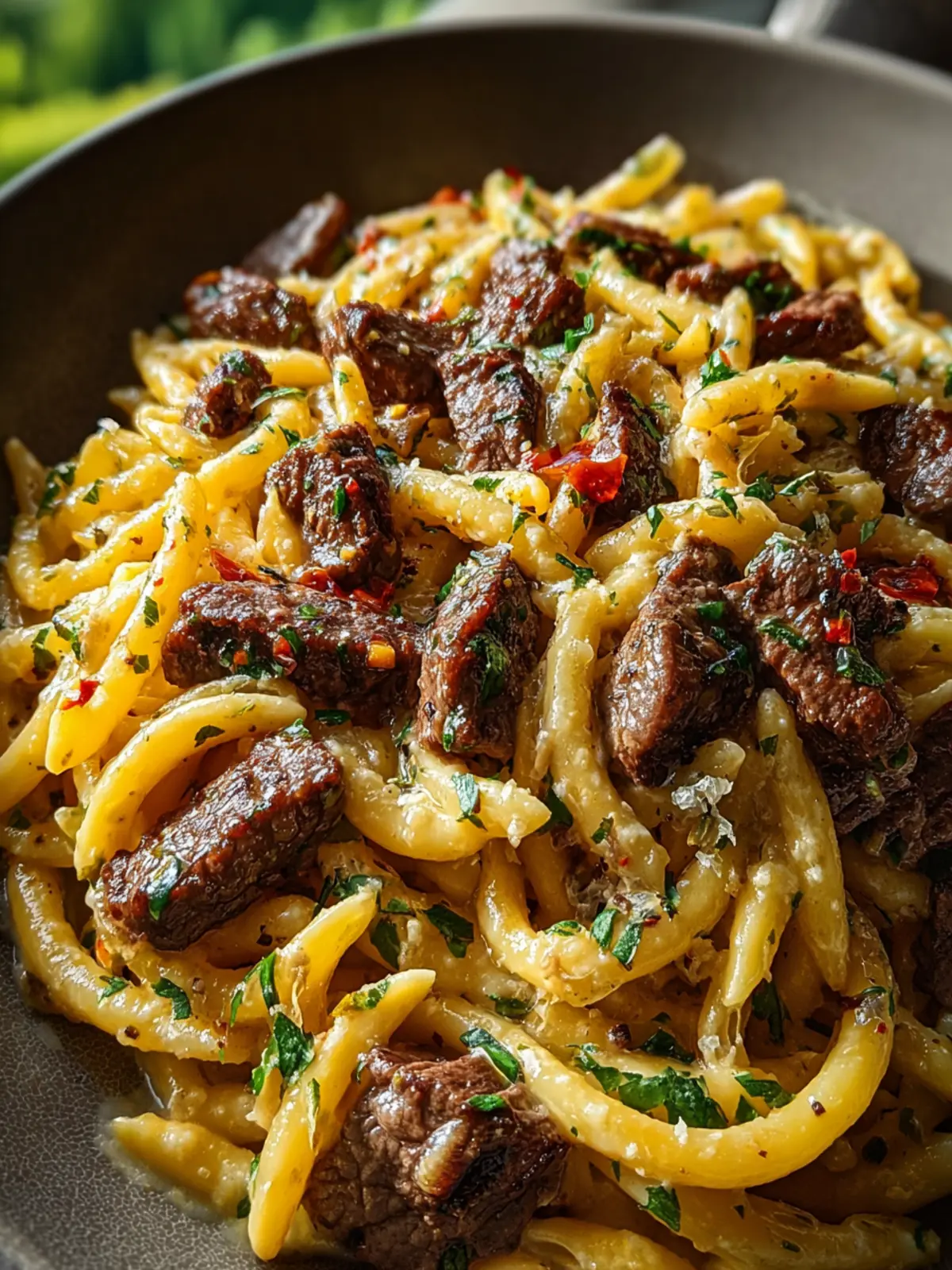 Garlic Butter Beef Pasta First Image