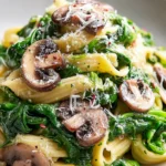 Irresistible Parmesan Spinach Mushroom Pasta Recipe First Image