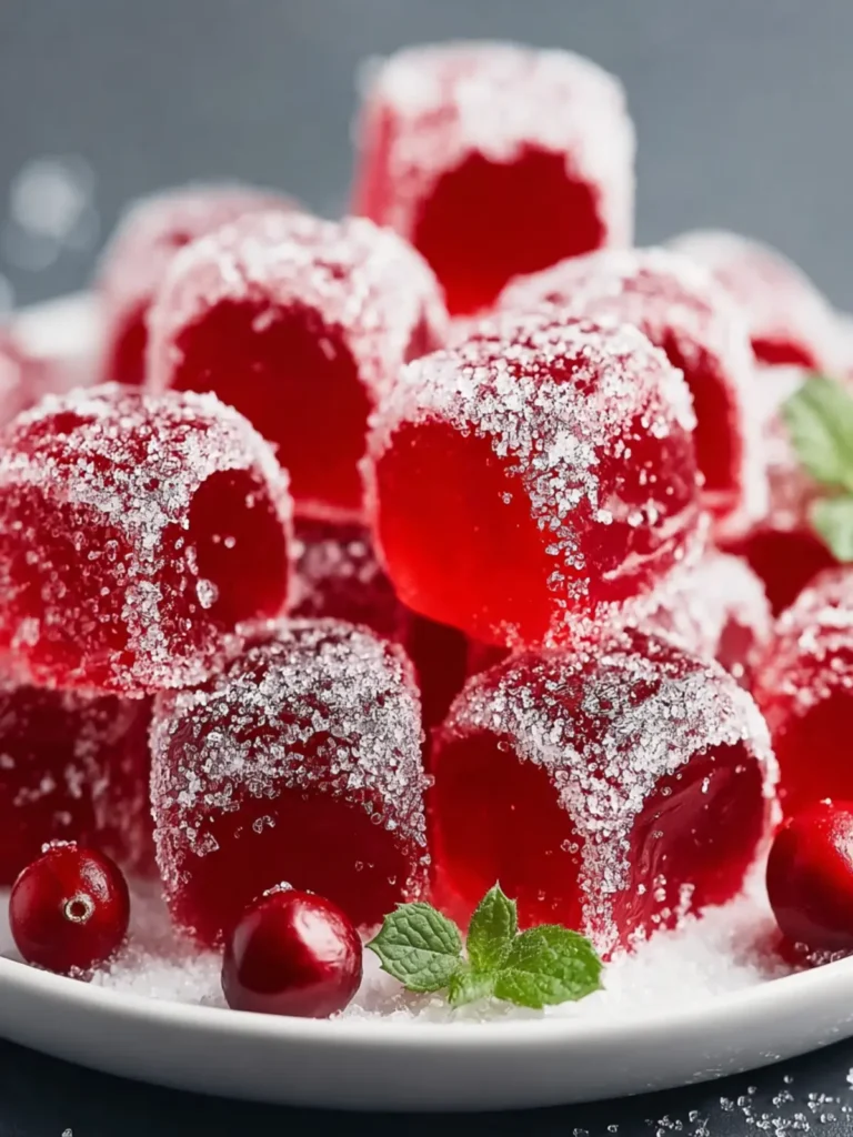 Festive Cranberry Jelly Candies: Perfect Holiday Gift Treats First Image