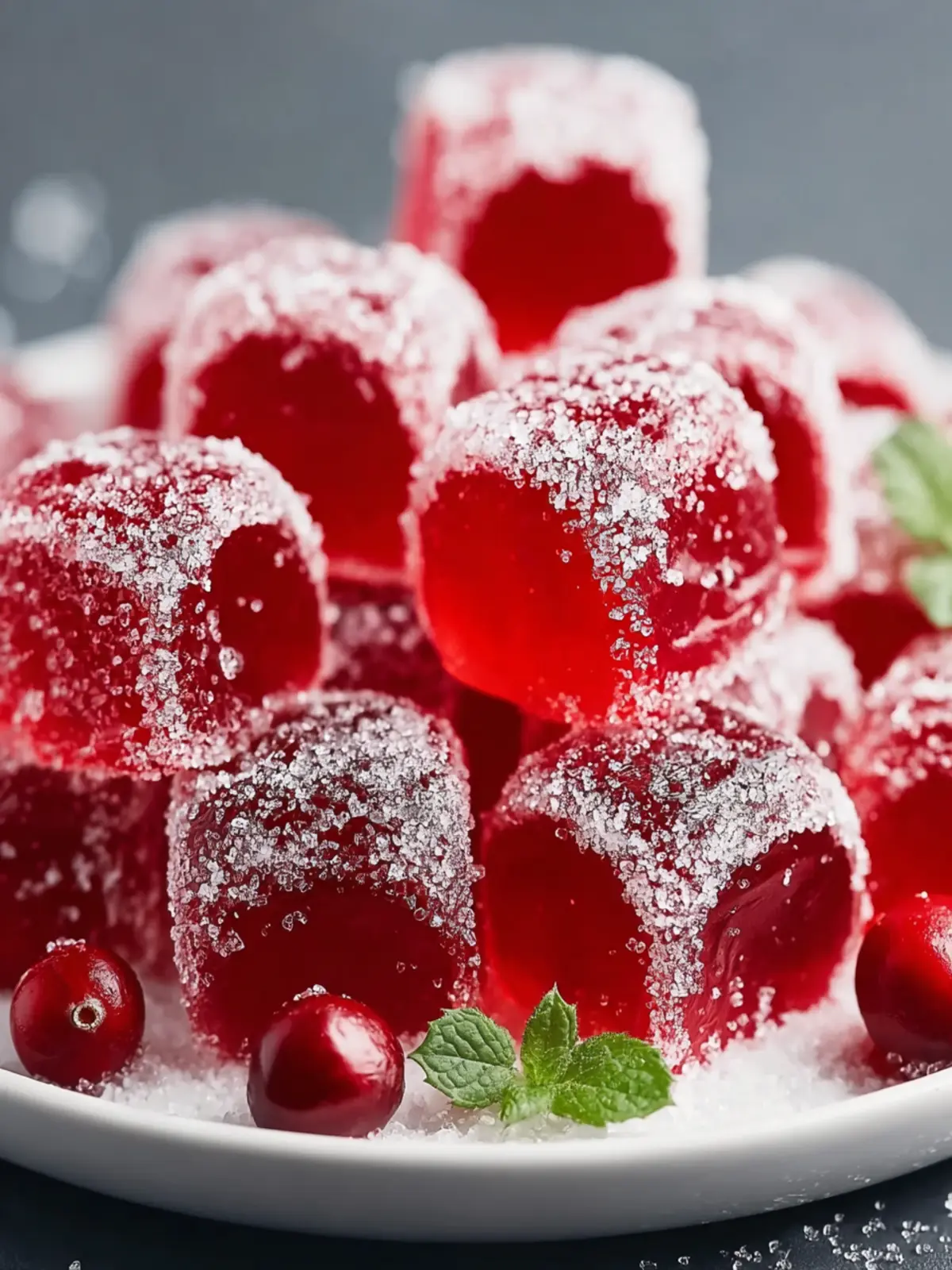 Festive Cranberry Jelly Candies: Perfect Holiday Gift Treats First Image