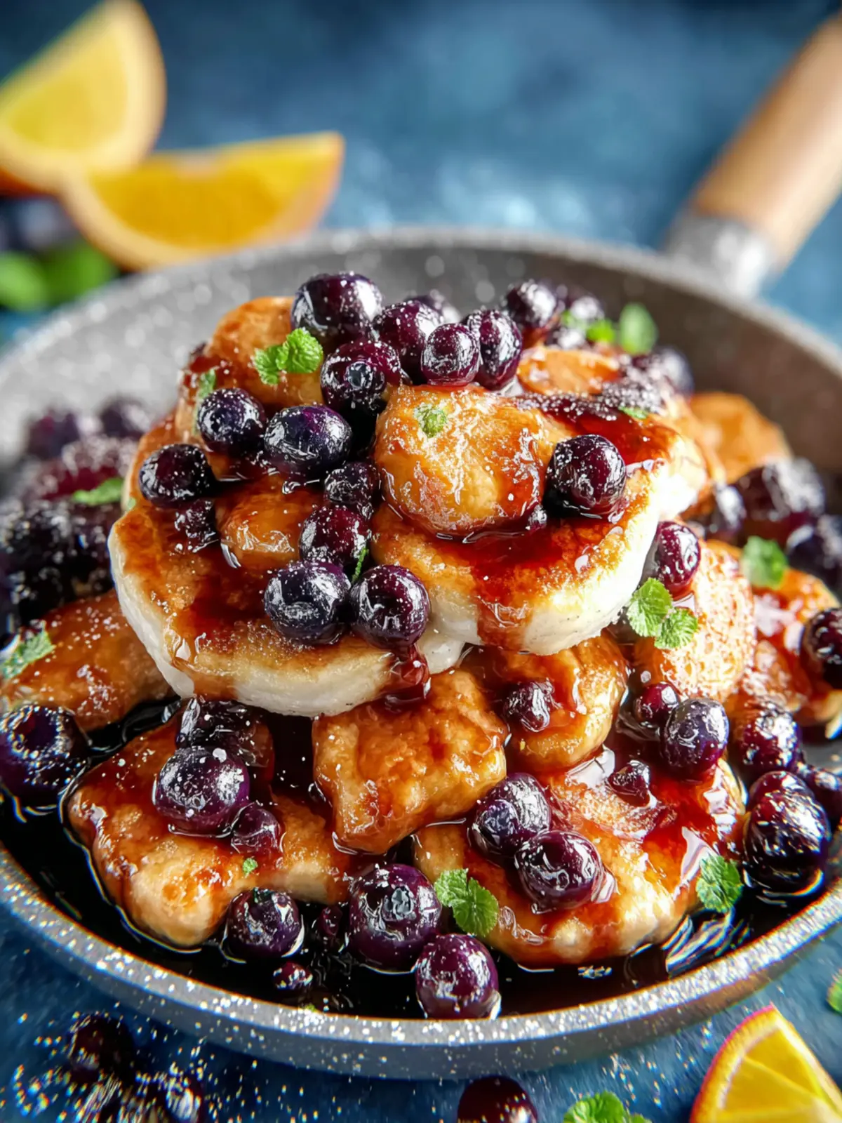 Fluffy Blueberry Vanilla Pancakes: A Delicious Breakfast Treat First Image
