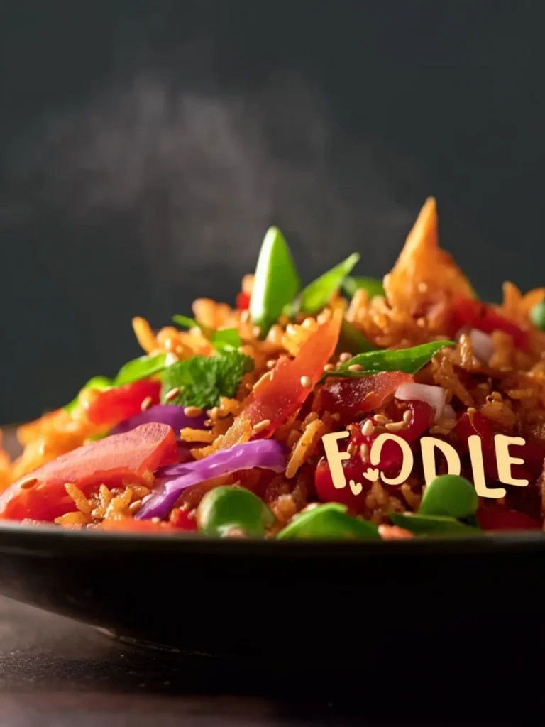 Crispy Rice Salad with Peanut Sesame Dressing Delight First Image