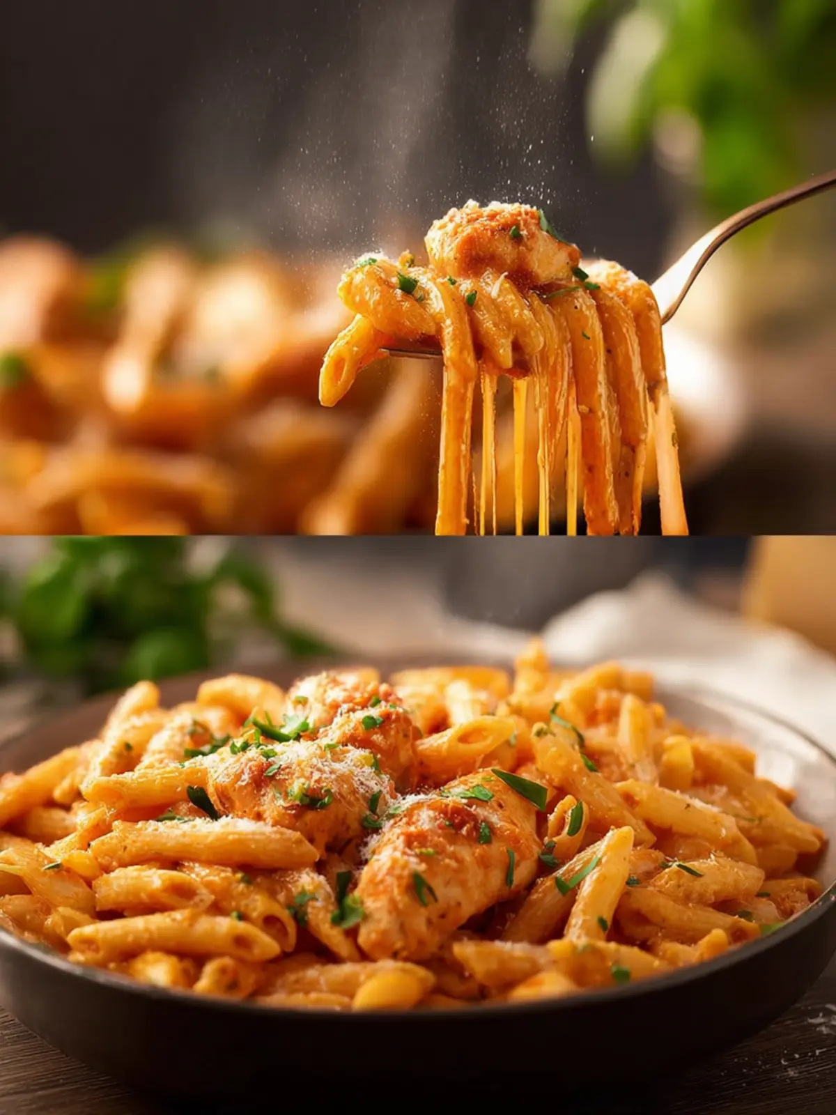 Easy Creamy Chicken Parmesan Pasta for Dinner First Image