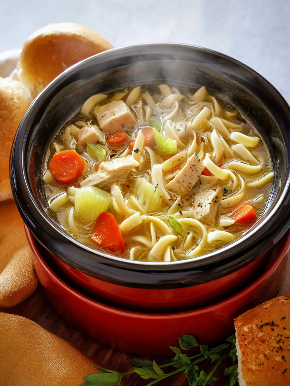 Vegetarian Chicken Noodle Soup First Image