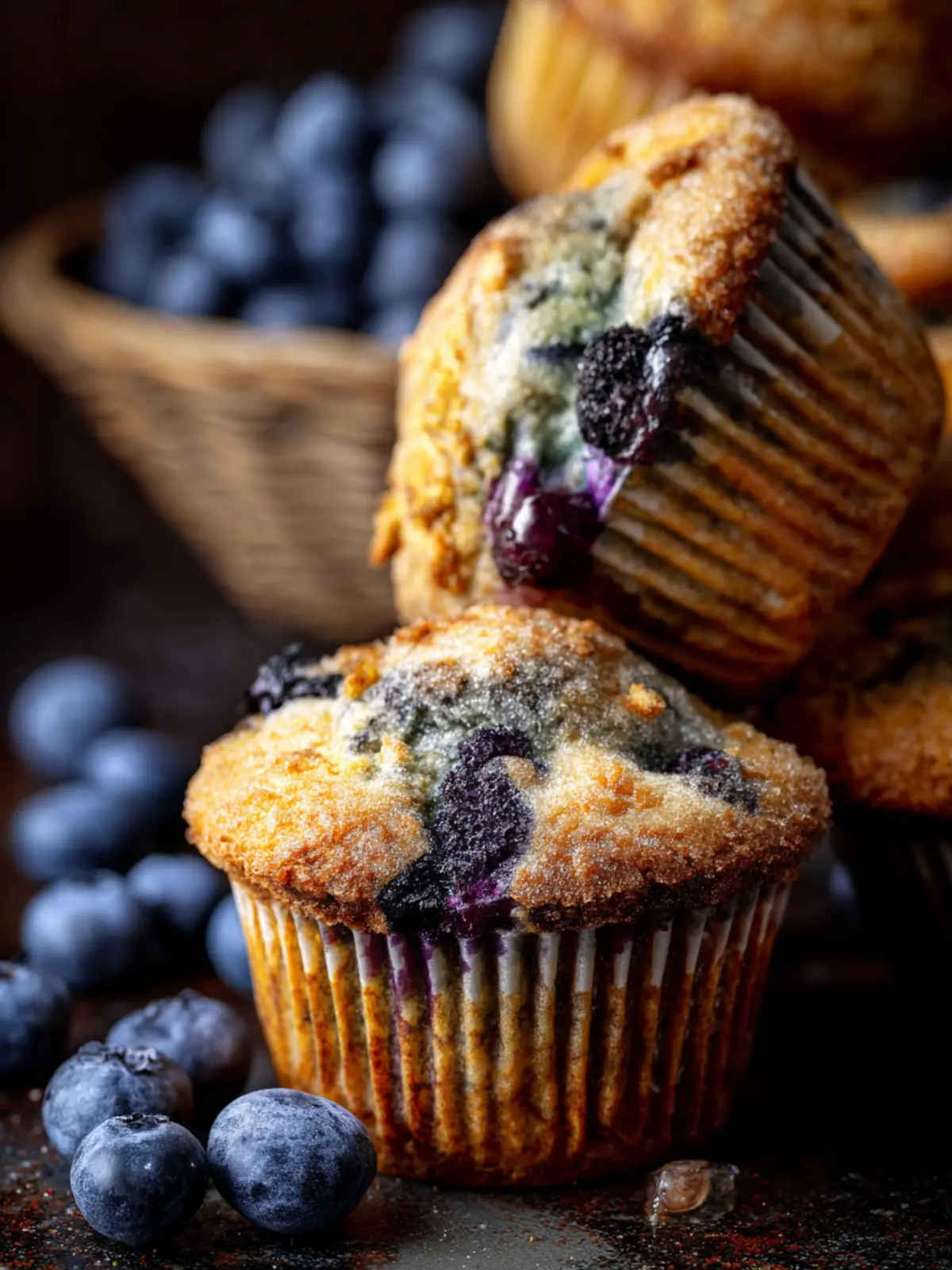 Bakery Style Blueberry Muffins First Image