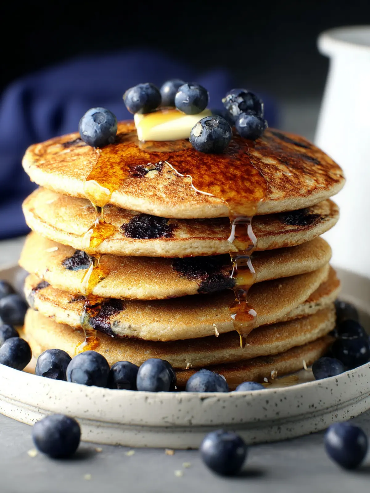 Blueberry Oat Pancakes First Image