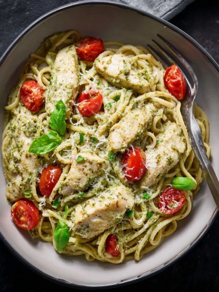 Creamy Chicken Pesto Pasta First Image