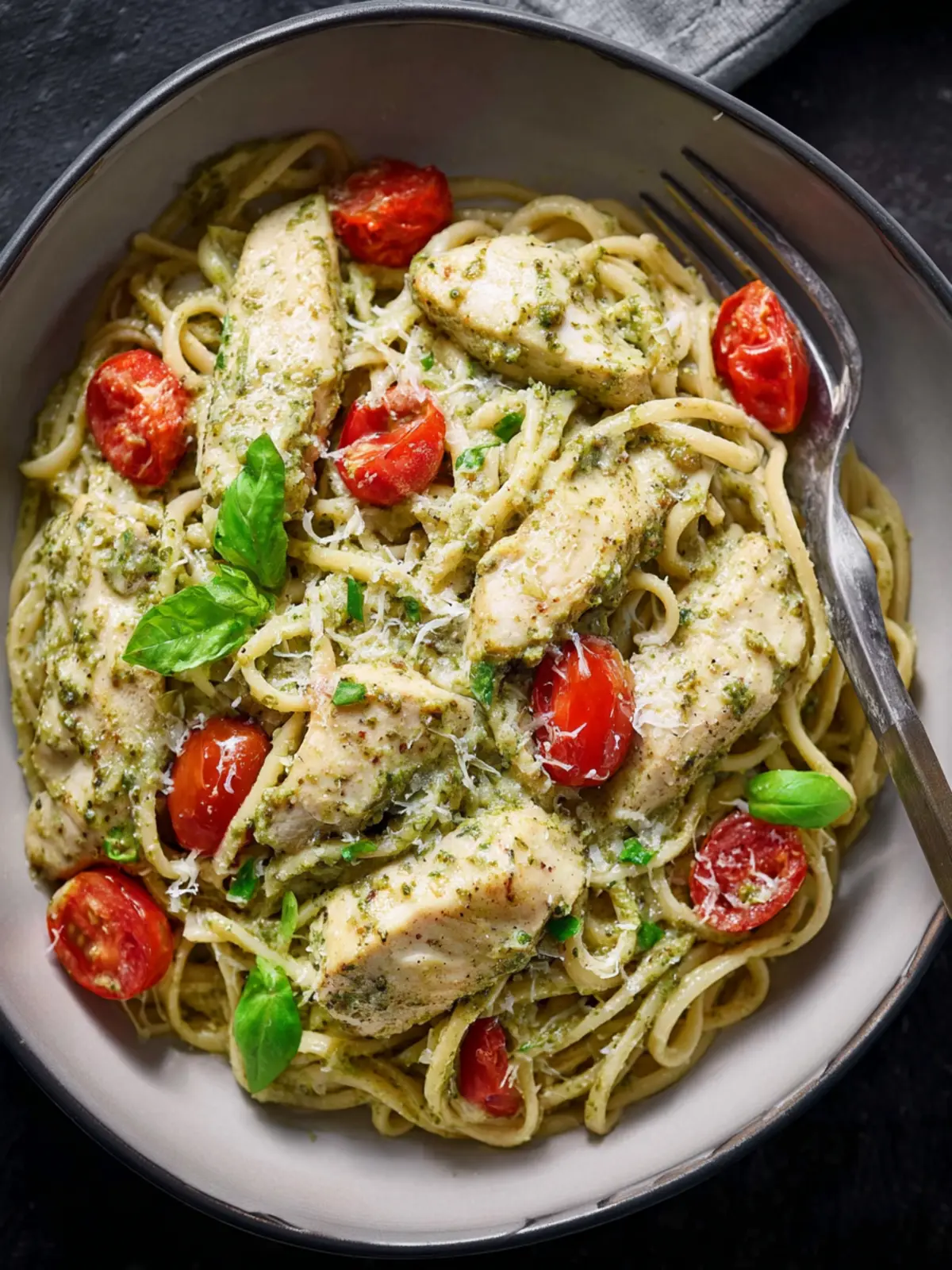 Creamy Chicken Pesto Pasta First Image