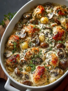 Creamy Chicken and Mushroom Casserole First Image