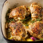 Easy Roasted Mustard Chicken Thighs First Image