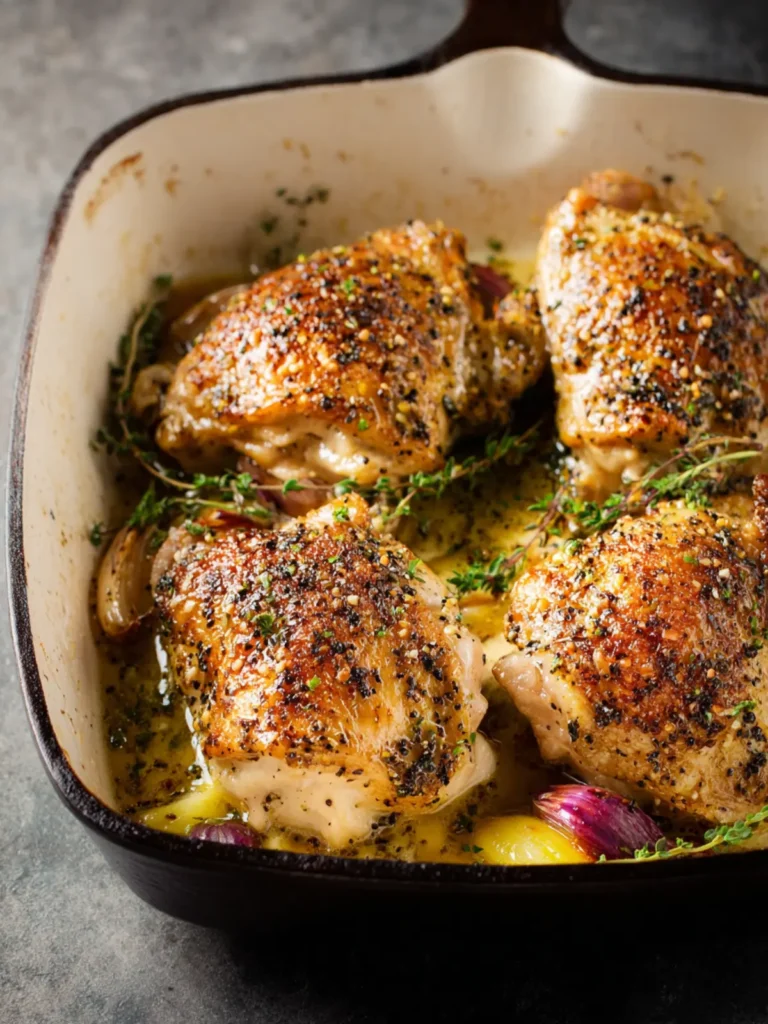 Easy Roasted Mustard Chicken Thighs First Image