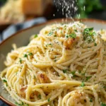 Irresistible Creamy Garlic Parmesan Spaghetti Recipe First Image