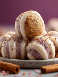 No-Bake Cinnamon Roll Protein Bites First Image