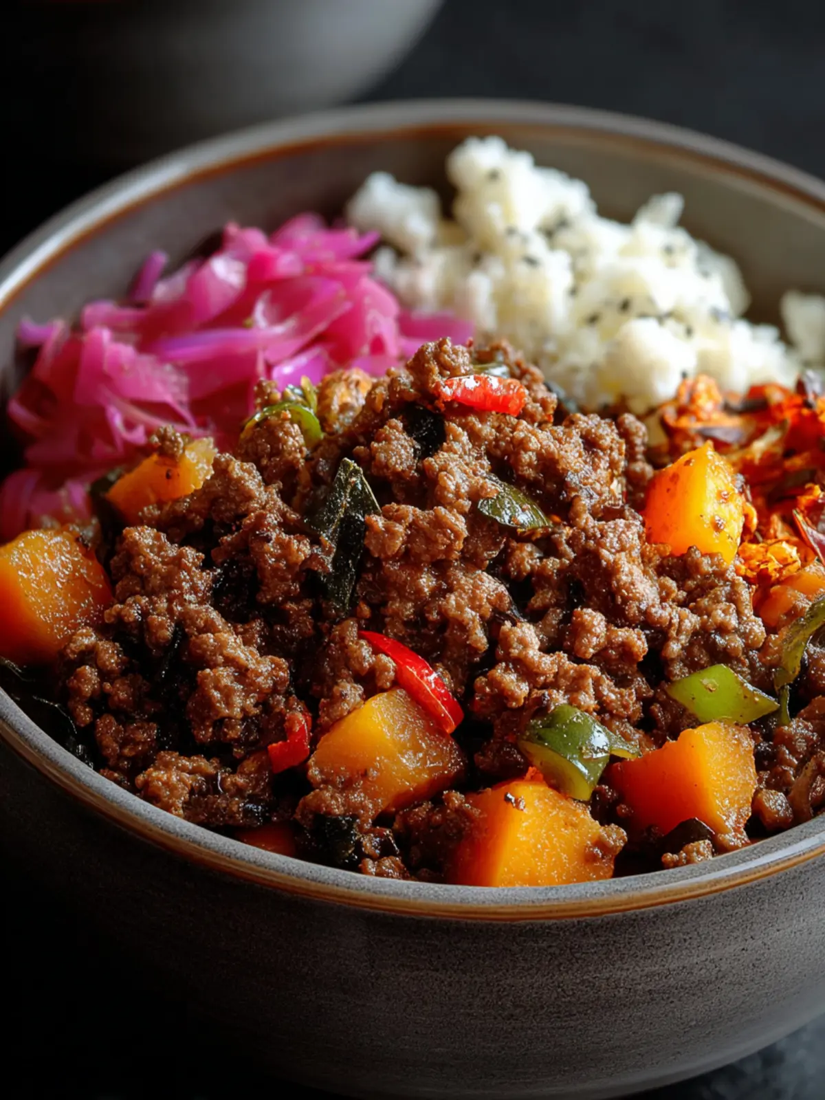 Savory Ground Beef and Butternut Squash Bowls Recipe First Image