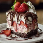 Chocolate Covered Strawberry Ice Cream Cake – Easy Dessert First Image