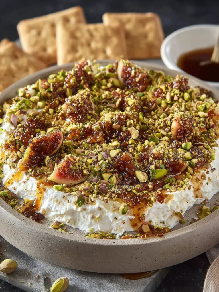 Goat Cheese Dip with Fig Jam and Pistachios First Image