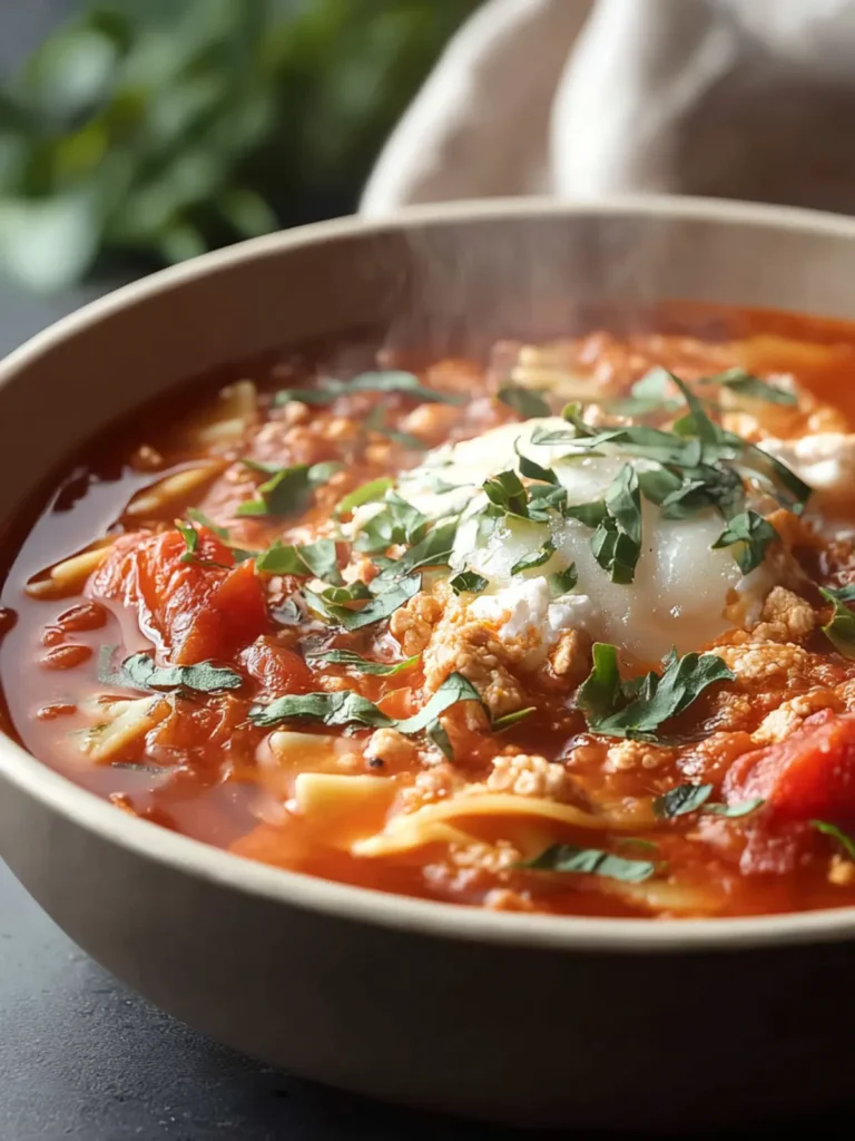 Healthy Lasagna Soup with Turkey First Image