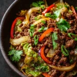 Low Carb Mongolian Ground Beef Cabbage – Easy Keto Meal First Image