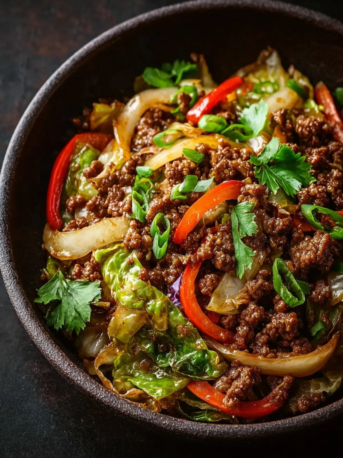 Low Carb Mongolian Ground Beef Cabbage – Easy Keto Meal First Image