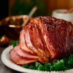 Slow Cooker Ham with Maple Glaze First Image