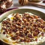 Whipped Goat Cheese Dip with Pecan Date Topping First Image
